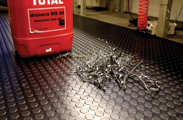 Rubber matting with dot detailing