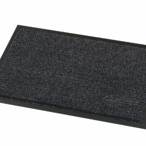 Black Superior Fire Tested Doormat on white background